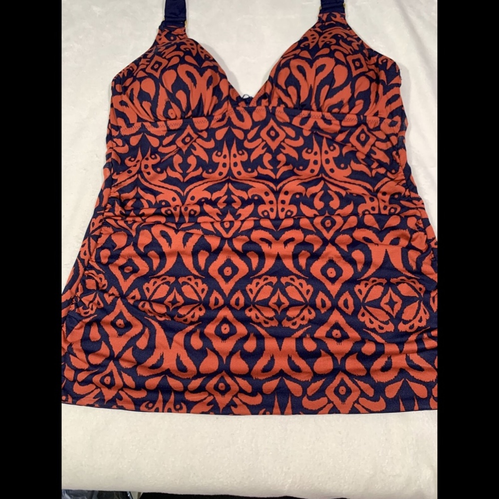 NEW Tommy Bahama Ikat Diamonds Tankini Top XS - Picture 7 of 12